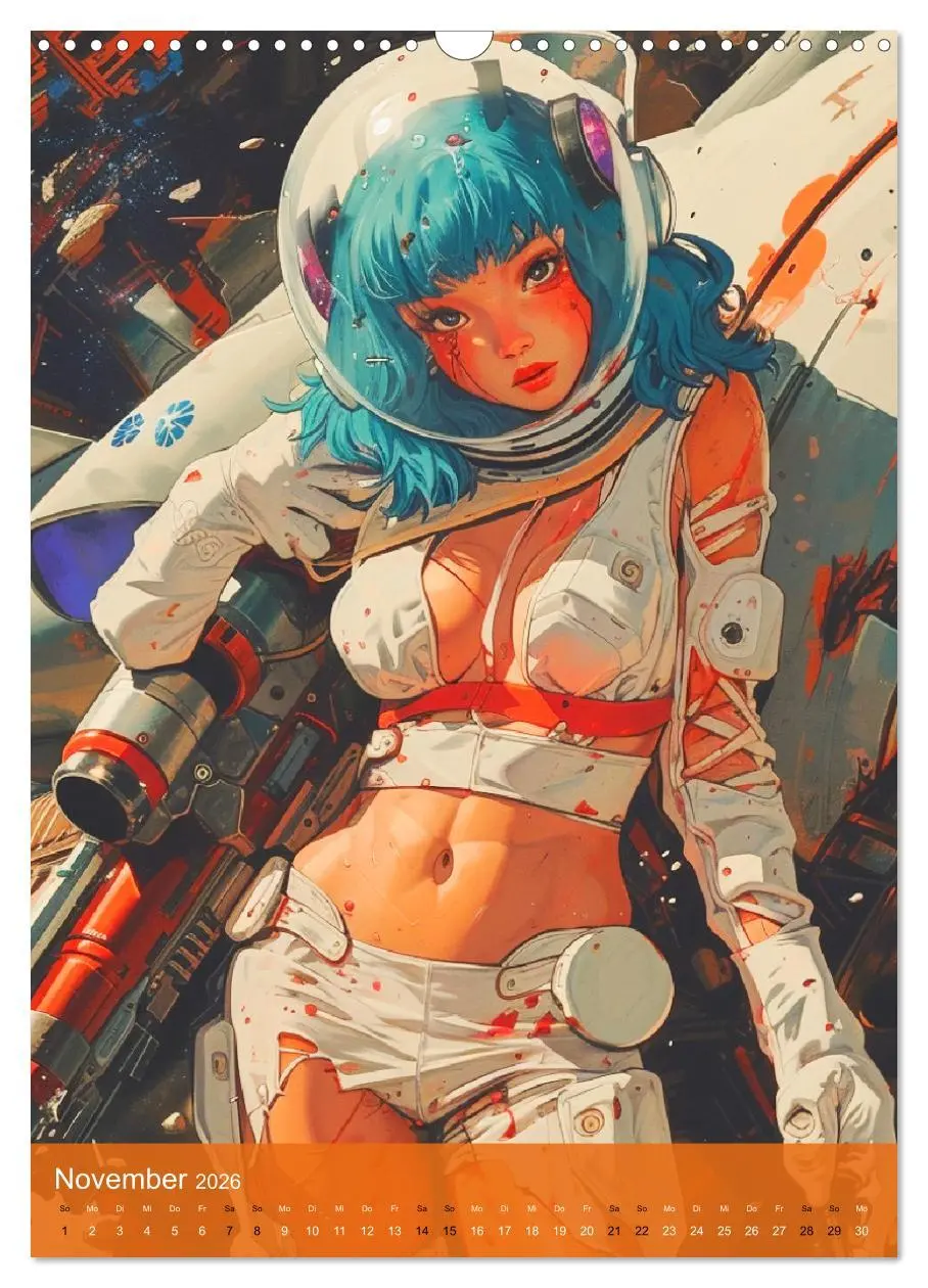 Bild: 9783516273267 | Manga-Comics. Cyberpunk Anime. Science Fiction Girls (Wandkalender...