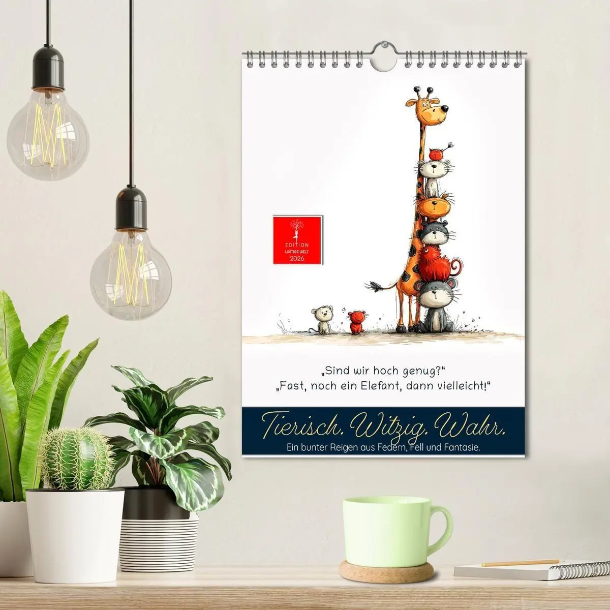 Bild: 9783516723267 | Tierische. Witzig. Wahr. (Wandkalender 2026 DIN A4 hoch), CALVENDO...