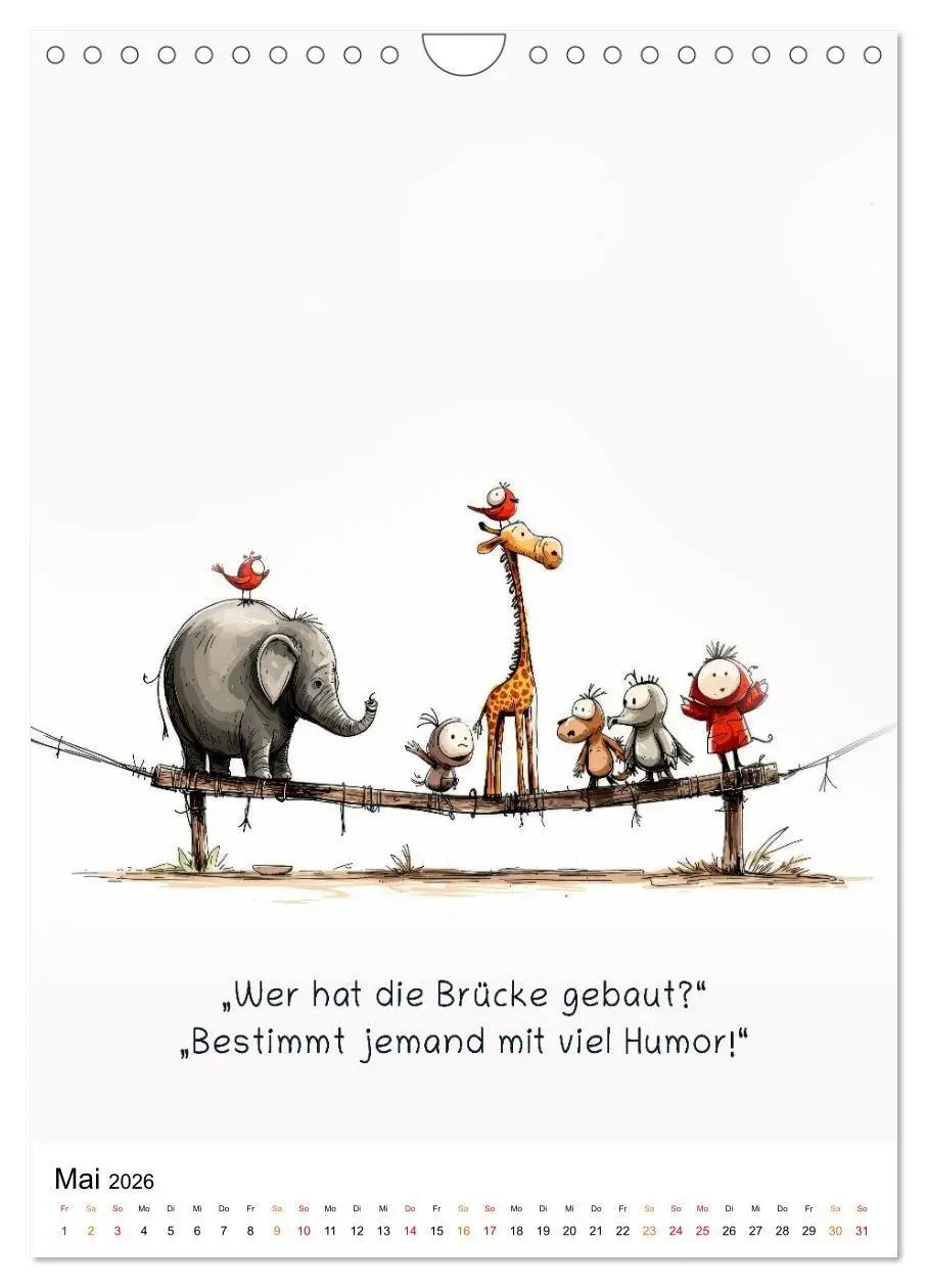 Bild: 9783516723267 | Tierische. Witzig. Wahr. (Wandkalender 2026 DIN A4 hoch), CALVENDO...