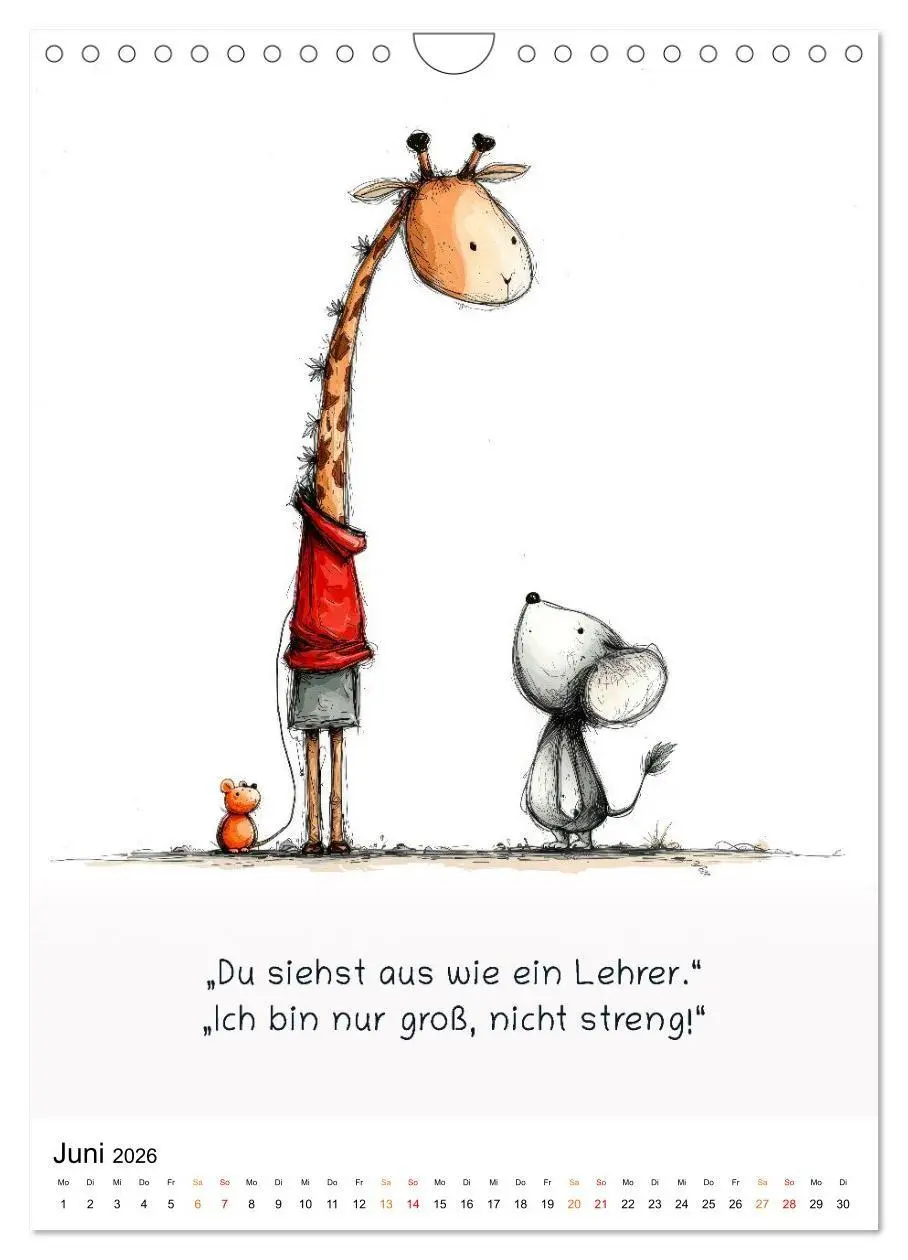 Bild: 9783516723267 | Tierische. Witzig. Wahr. (Wandkalender 2026 DIN A4 hoch), CALVENDO...