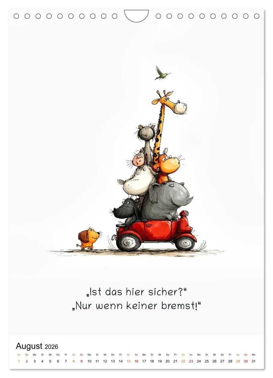 Bild: 9783516723267 | Tierische. Witzig. Wahr. (Wandkalender 2026 DIN A4 hoch), CALVENDO...