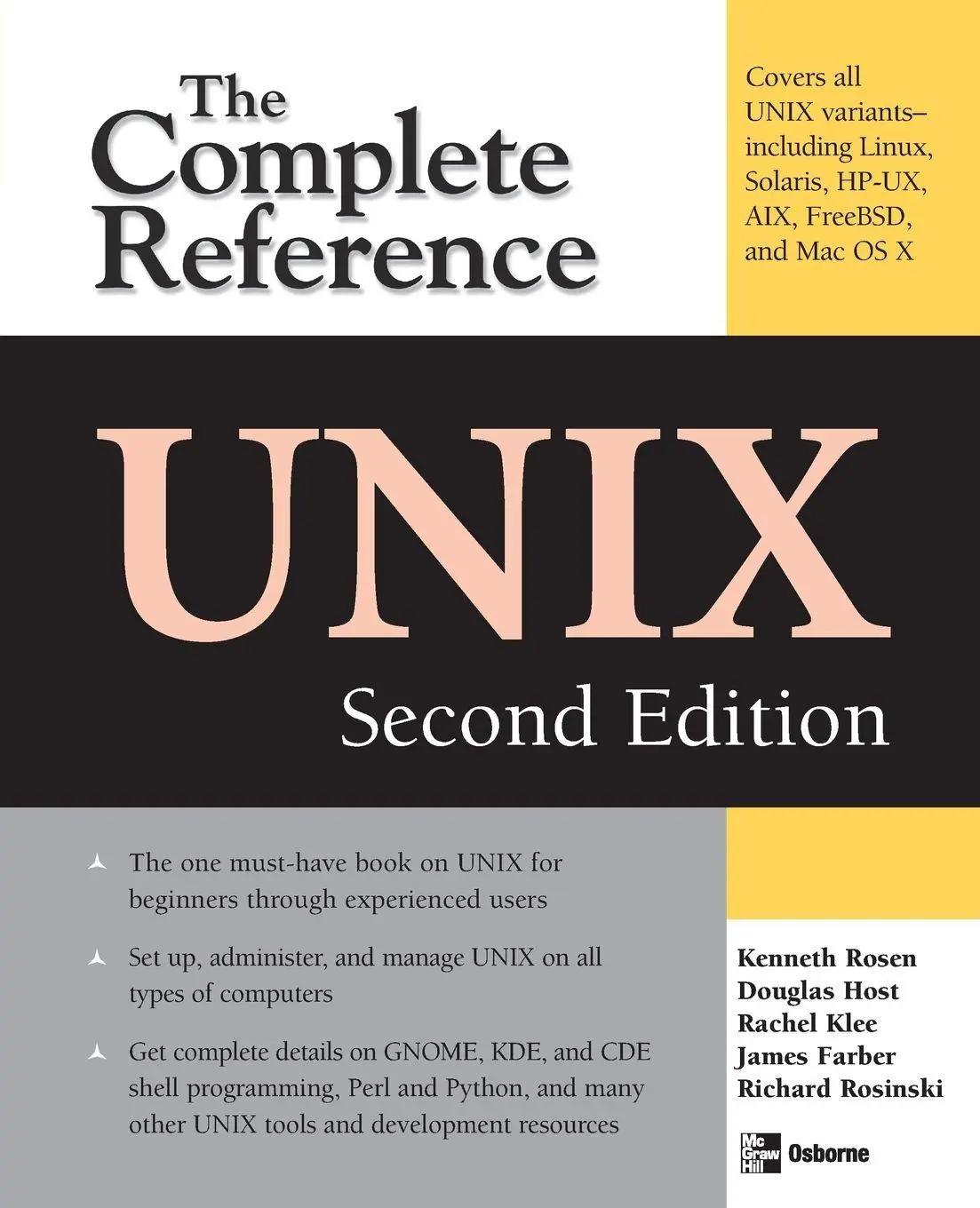Cover: 9780072263367 | UNIX | The Complete Reference, Second Edition | Kenneth Rosen (u. a.)