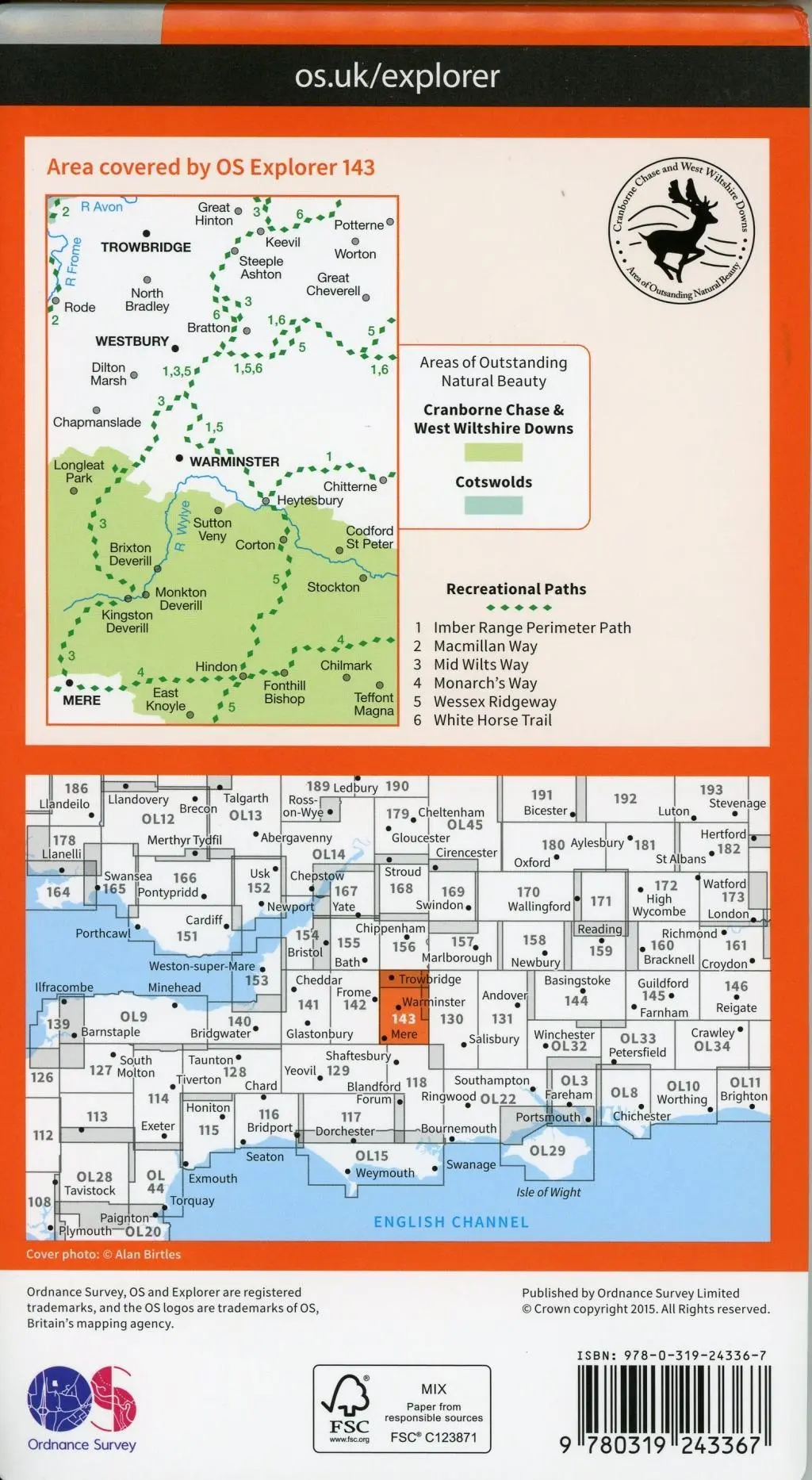 Bild: 9780319243367 | Warminster and Trowbridge | Ordnance Survey | (Land-)Karte | Englisch