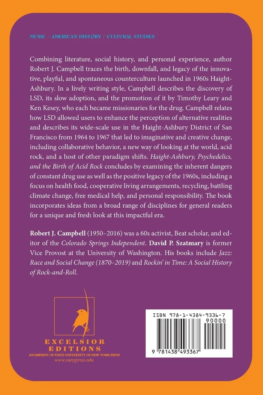 Rückseite: 9781438493367 | Haight-Ashbury, Psychedelics, and the Birth of Acid Rock | Campbell