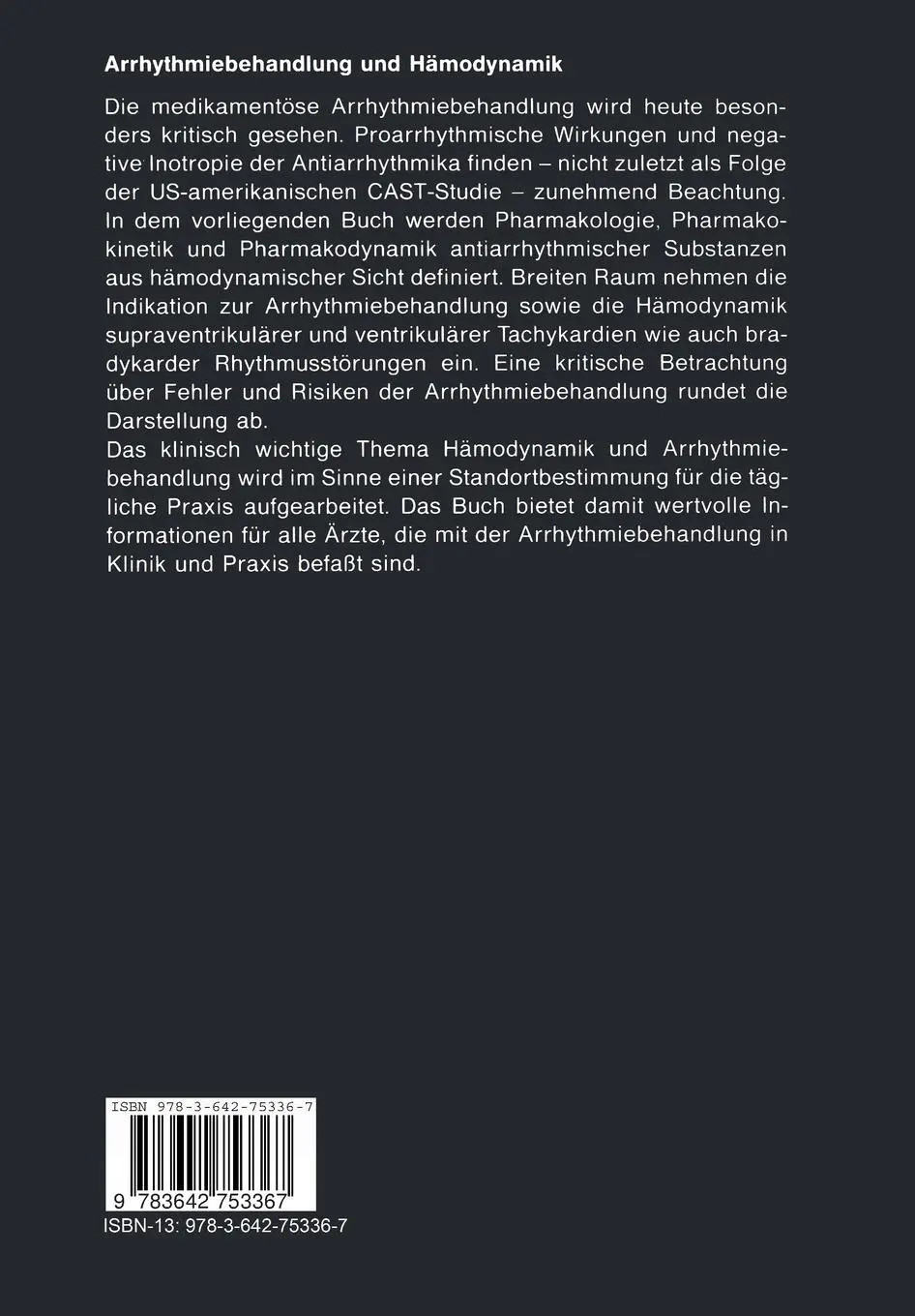 Rückseite: 9783642753367 | Arrhythmiebehandlung und Hämodynamik | Berndt Lüderitz | Taschenbuch