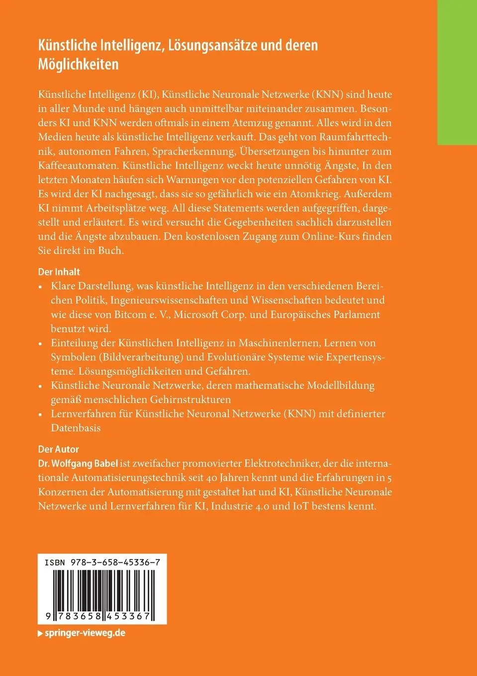 Rückseite: 9783658453367 | Künstliche Intelligenz, Lösungsansätze und deren Möglichkeiten | Babel