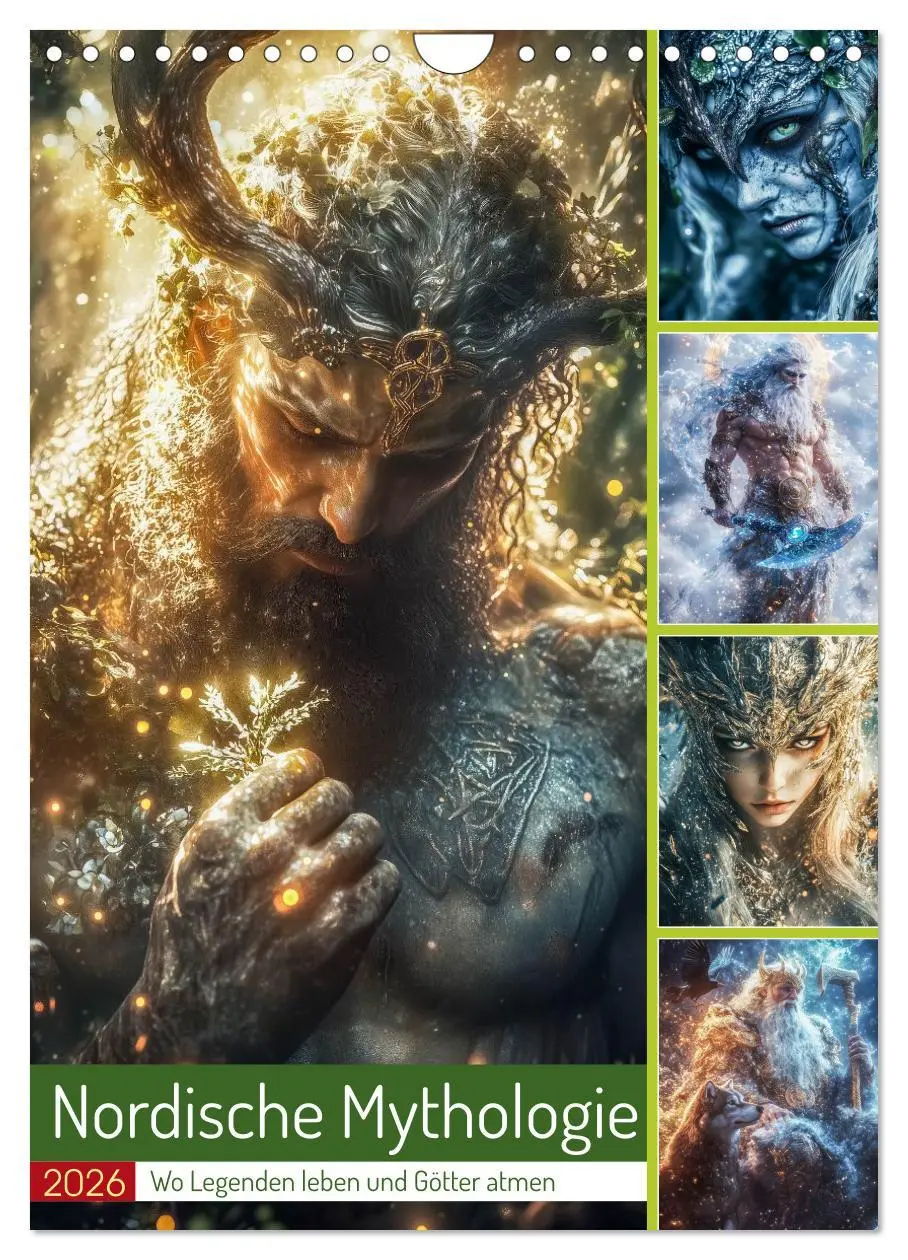 Cover: 9783457303467 | Nordische Mythologie (Wandkalender 2026 DIN A4 hoch), CALVENDO...