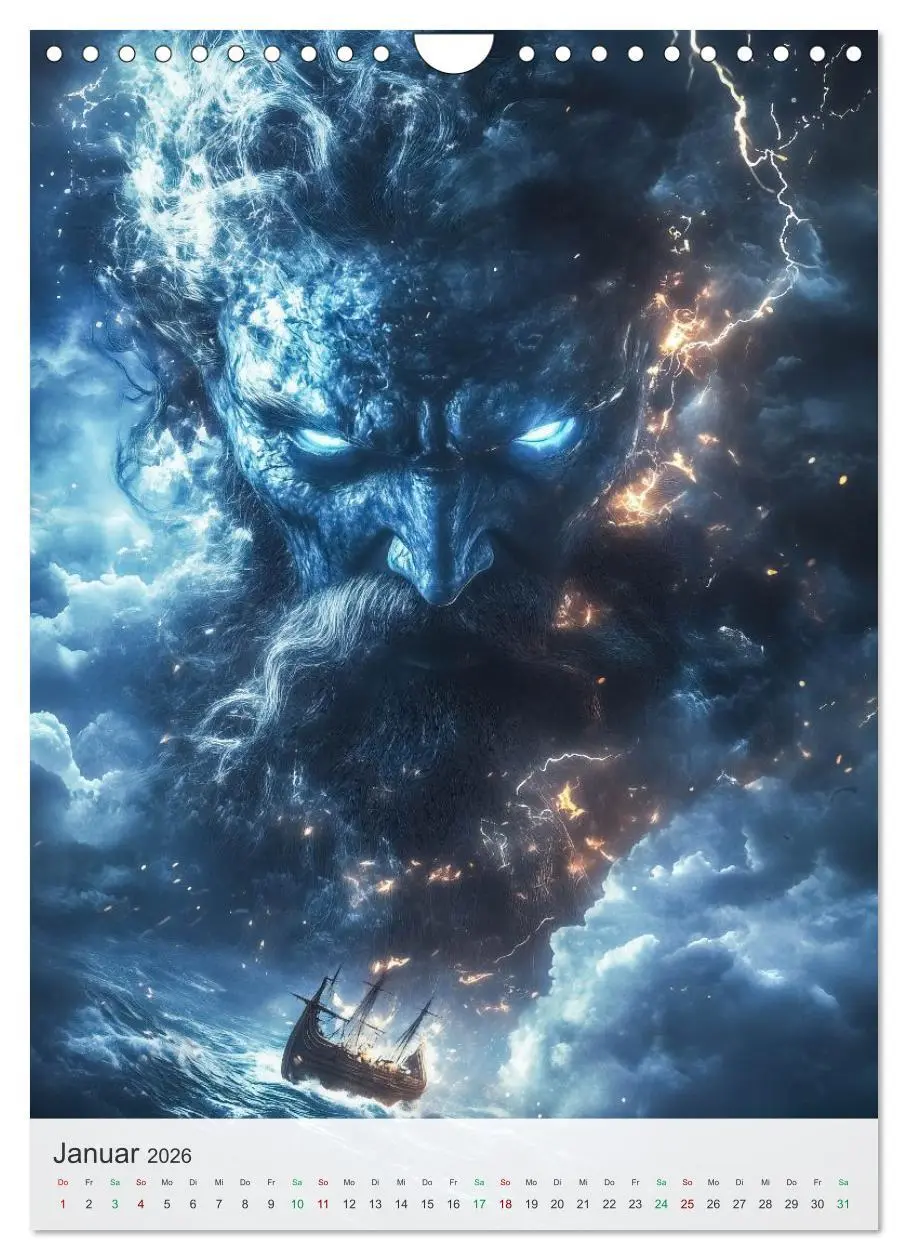 Bild: 9783457303467 | Nordische Mythologie (Wandkalender 2026 DIN A4 hoch), CALVENDO...