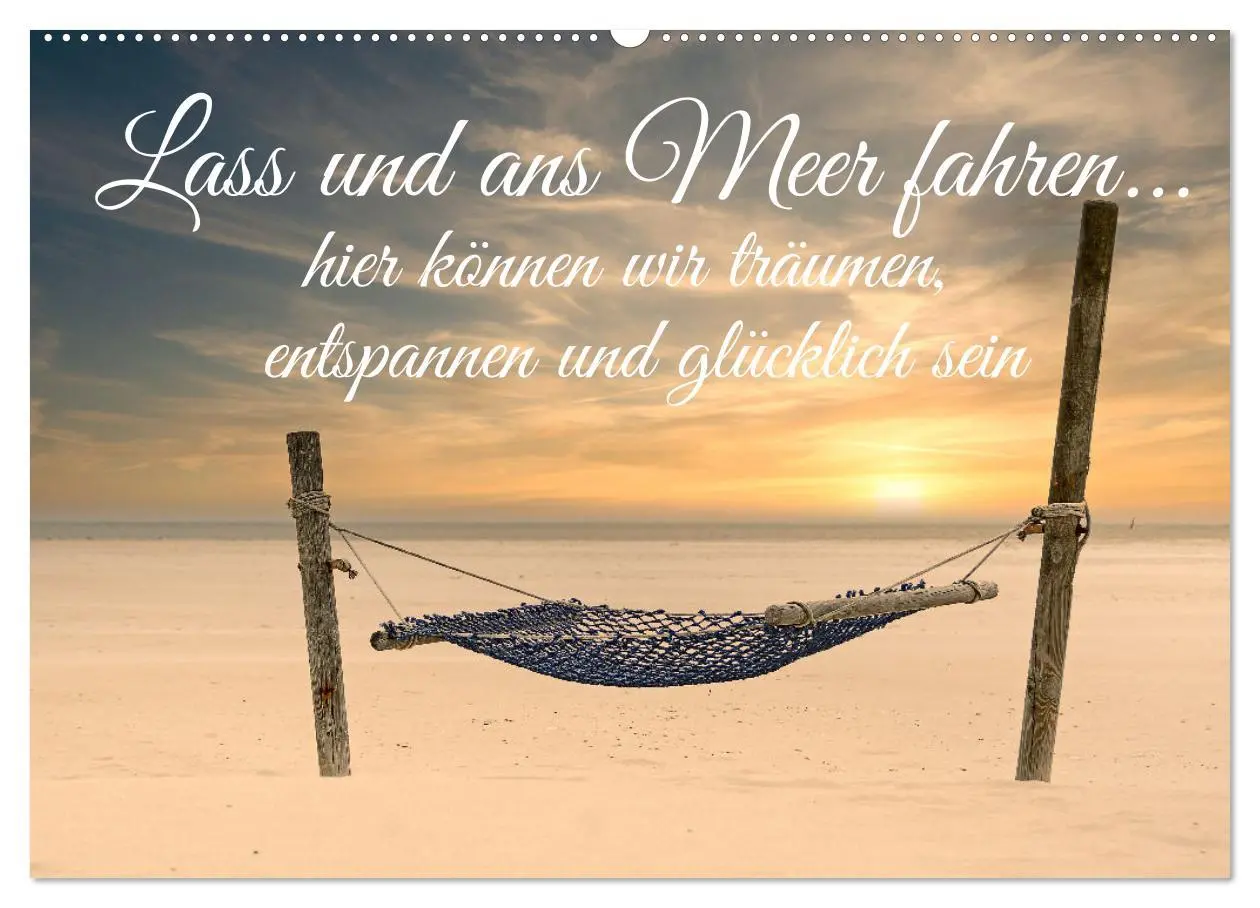 Cover: 9783457543467 | Lass uns ans Meer fahren (Wandkalender 2026 DIN A2 quer), CALVENDO...