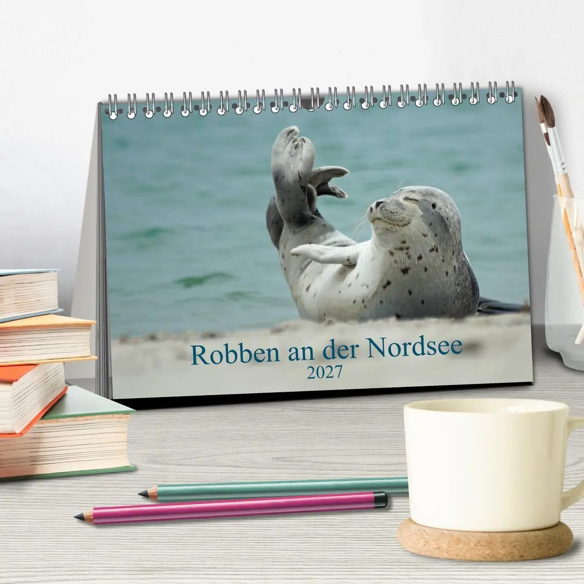 Bild: 9783569893467 | Robben an der Nordsee (Tischkalender 2027 DIN A5 quer), CALVENDO...