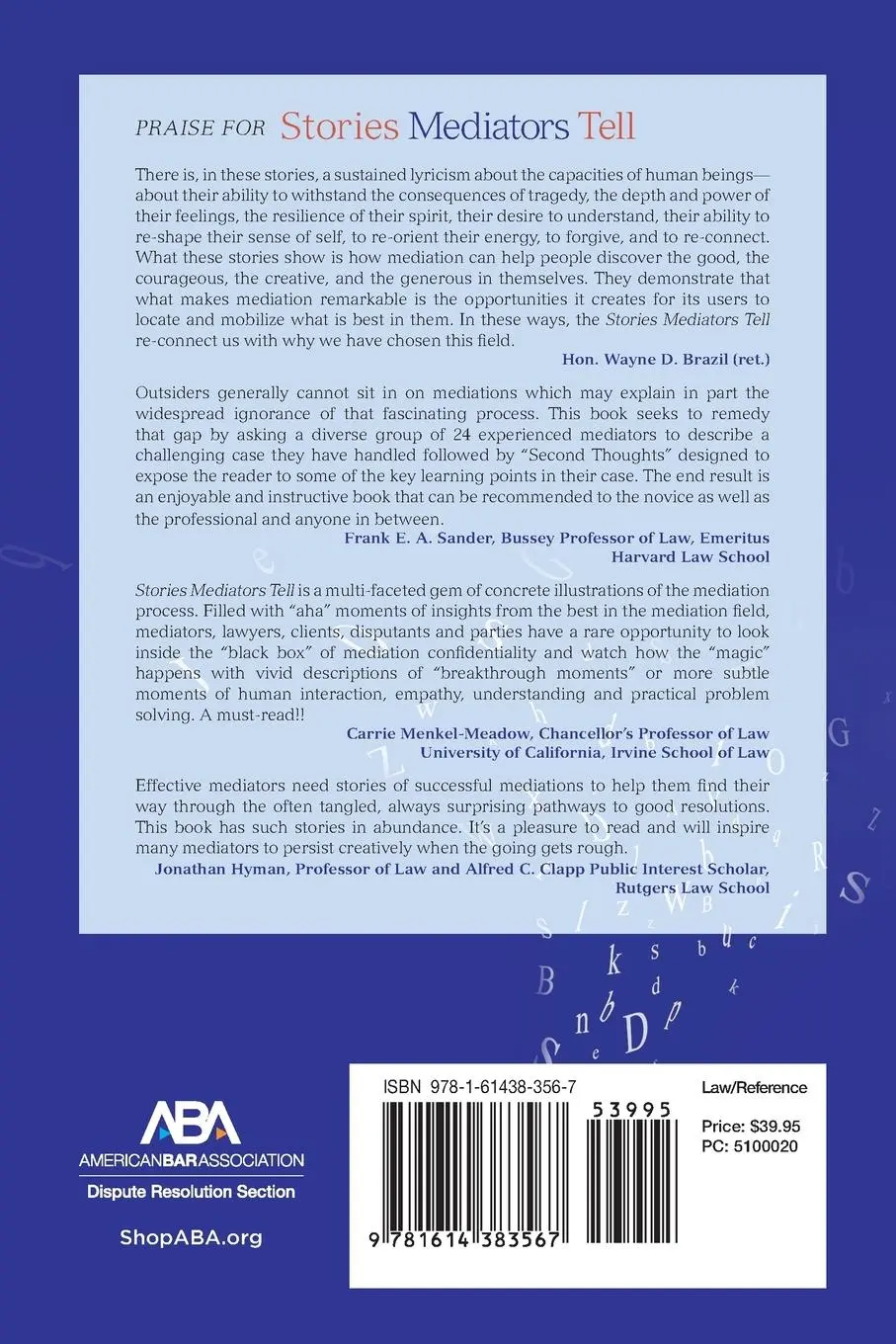 Rückseite: 9781614383567 | Stories Mediators Tell | Eric Galton (u. a.) | Taschenbuch | Englisch