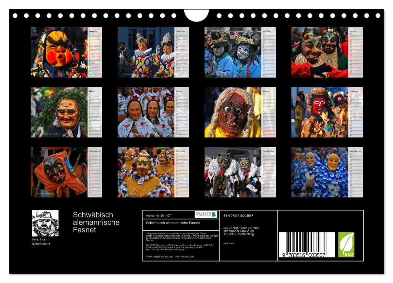 Bild: 9783516003567 | Schwäbisch alemannische Fasnet (Wandkalender 2026 DIN A4 quer),...