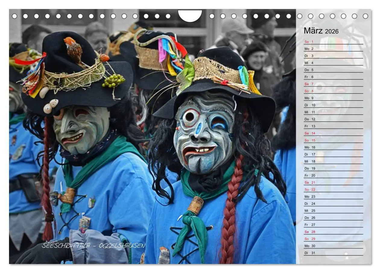 Bild: 9783516003567 | Schwäbisch alemannische Fasnet (Wandkalender 2026 DIN A4 quer),...