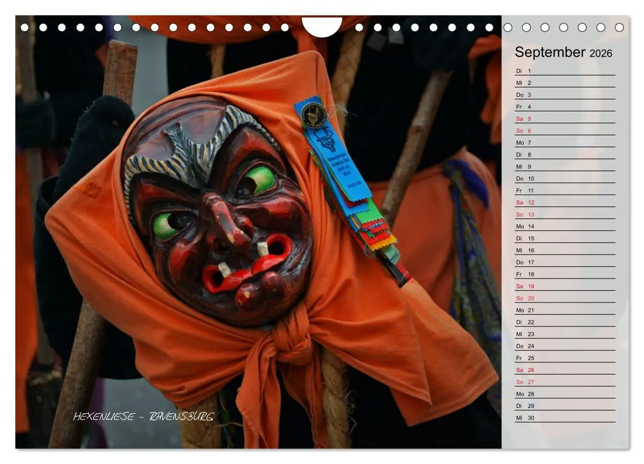 Bild: 9783516003567 | Schwäbisch alemannische Fasnet (Wandkalender 2026 DIN A4 quer),...