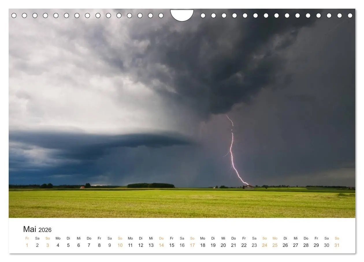 Bild: 9783516173567 | Faszination Gewitter (Wandkalender 2026 DIN A4 quer), CALVENDO...