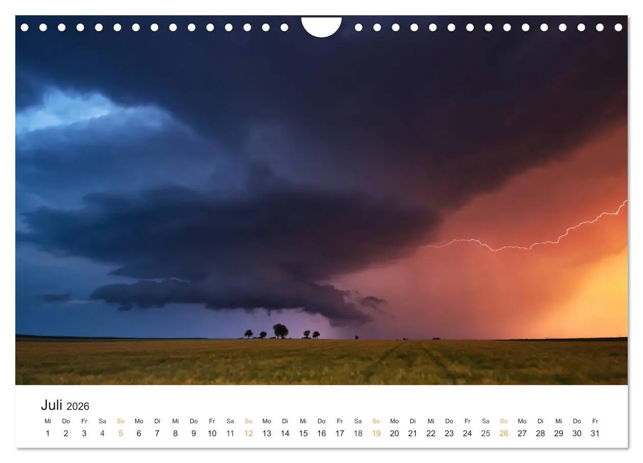 Bild: 9783516173567 | Faszination Gewitter (Wandkalender 2026 DIN A4 quer), CALVENDO...