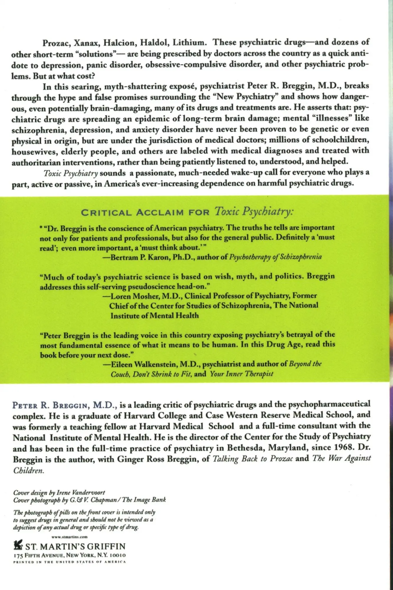 Rückseite: 9780312113667 | Toxic Psychiatry | Peter R. Breggin (u. a.) | Taschenbuch | Englisch