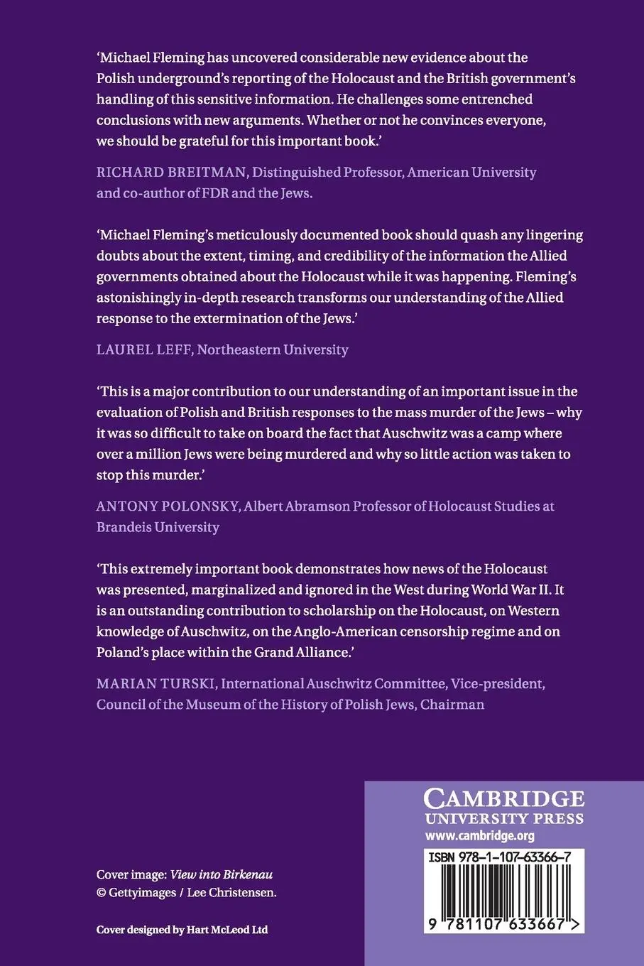 Rückseite: 9781107633667 | Auschwitz, the Allies and Censorship of the Holocaust | Fleming | Buch