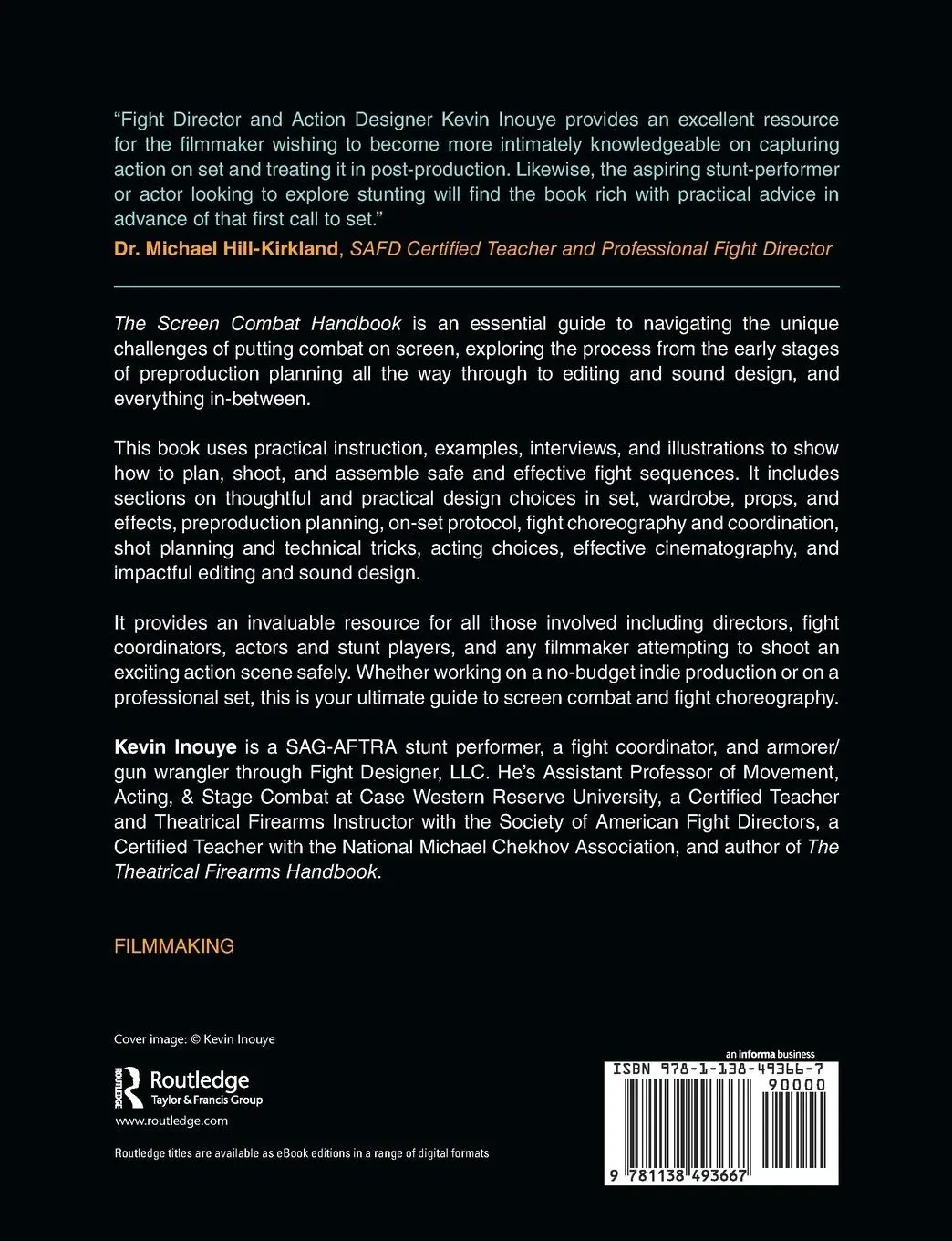 Rückseite: 9781138493667 | The Screen Combat Handbook | A Practical Guide for Filmmakers | Inouye