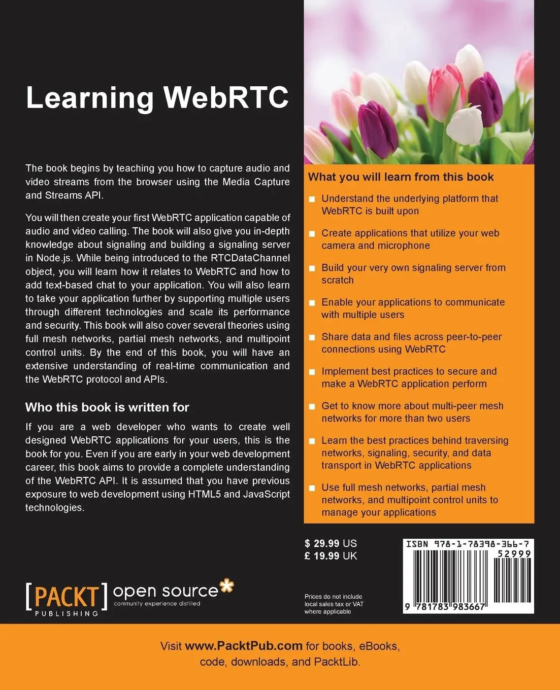 Rückseite: 9781783983667 | Learning WebRTC | Dan | Taschenbuch | Englisch | 2015