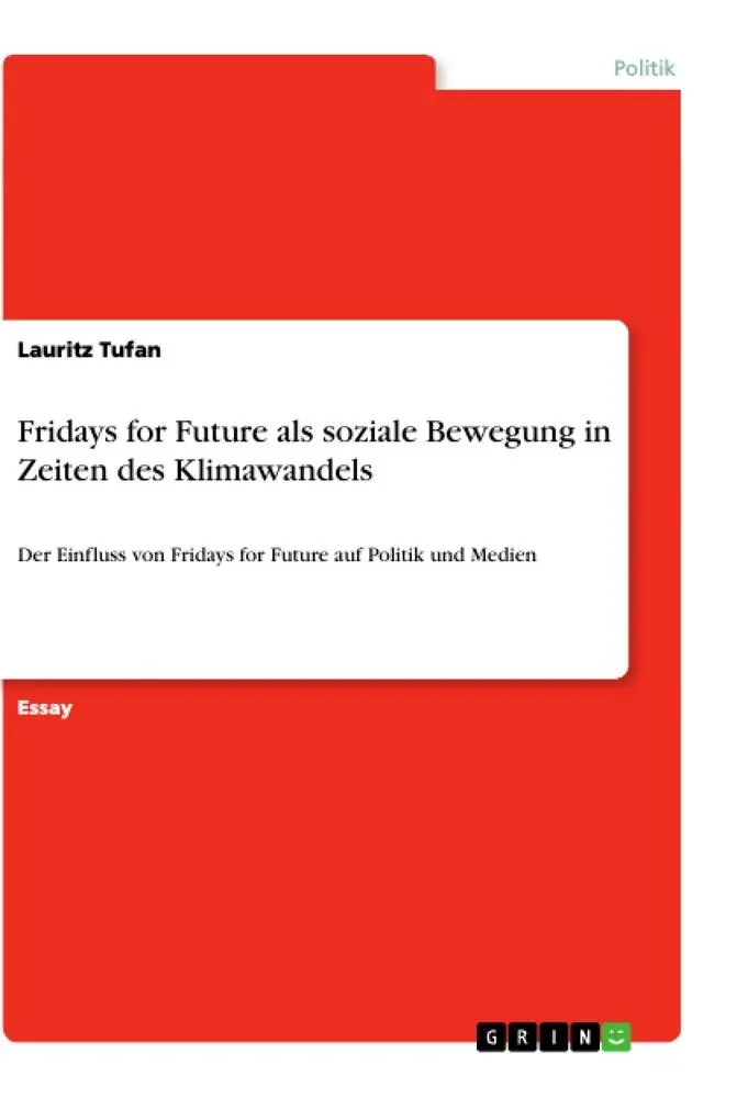 Cover: 9783346193667 | Fridays for Future als soziale Bewegung in Zeiten des Klimawandels