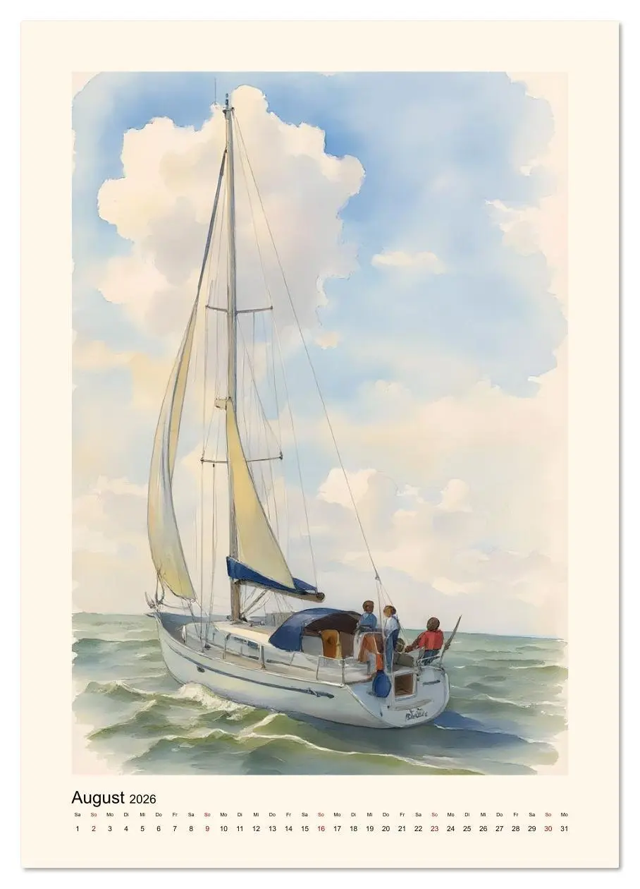Bild: 9783516613667 | Unter Segeln über's Ijsselmeer (Wandkalender 2026 DIN A3 hoch),...