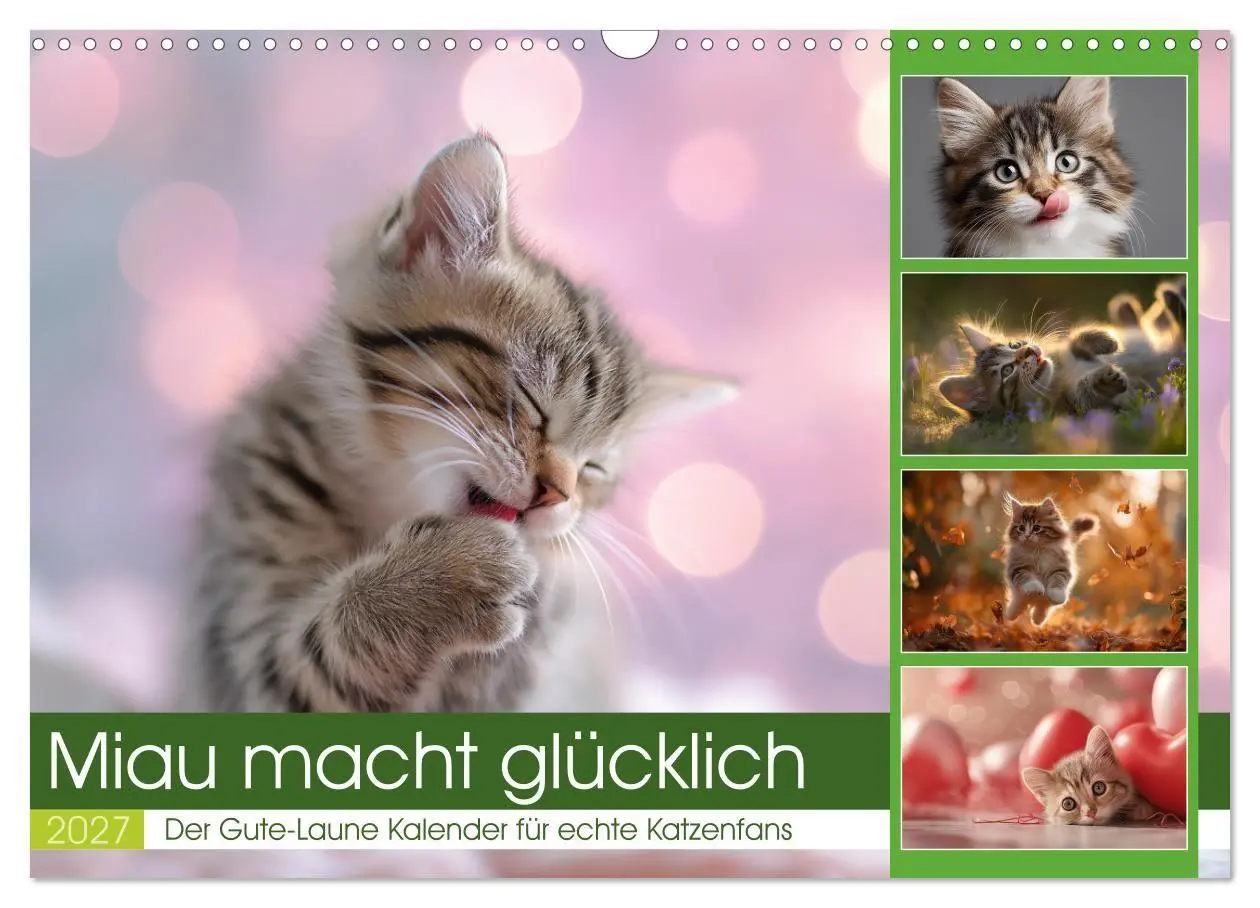Cover: 9783516783667 | Miau macht glücklich (Wandkalender 2027 DIN A3 quer), CALVENDO...