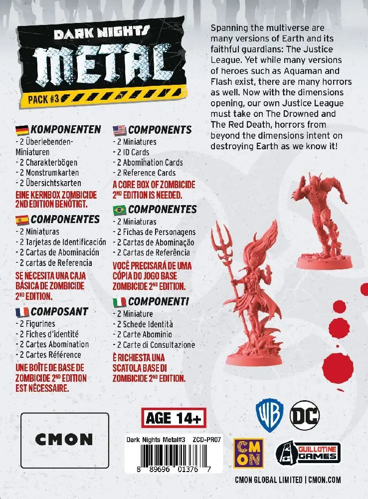 Bild: 889696013767 | Zombicide 2. Edition - Dark Nights Metal Pack #3 | Fel Barros (u. a.)