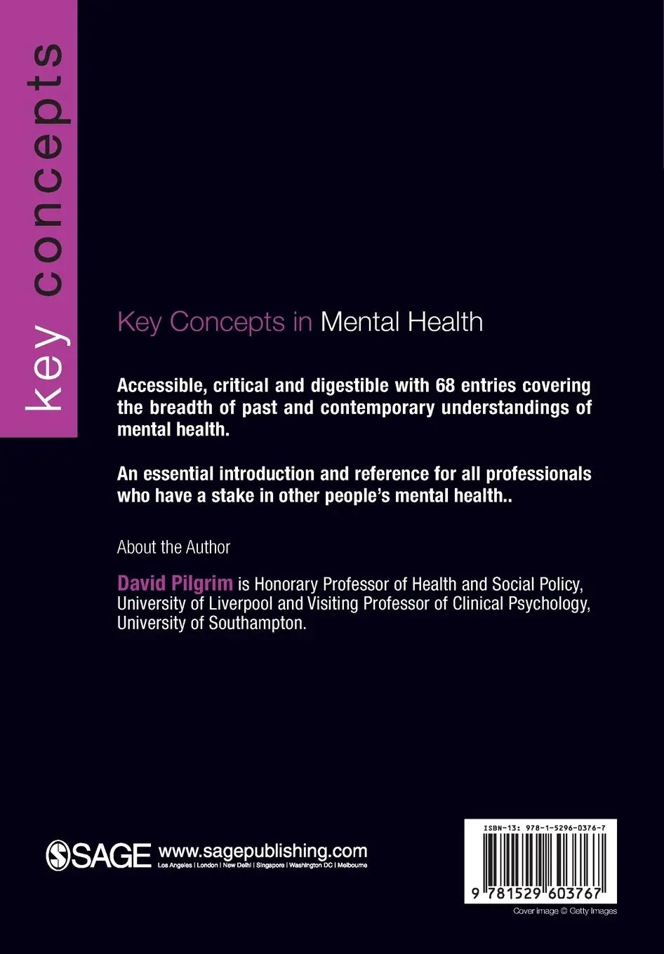 Rückseite: 9781529603767 | Key Concepts in Mental Health | David Pilgrim | Taschenbuch | Englisch