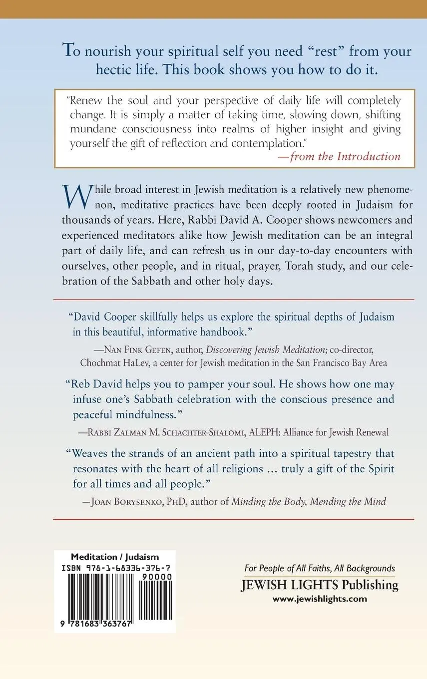 Rückseite: 9781683363767 | The Handbook of Jewish Meditation Practices | Rabbi David A. Cooper