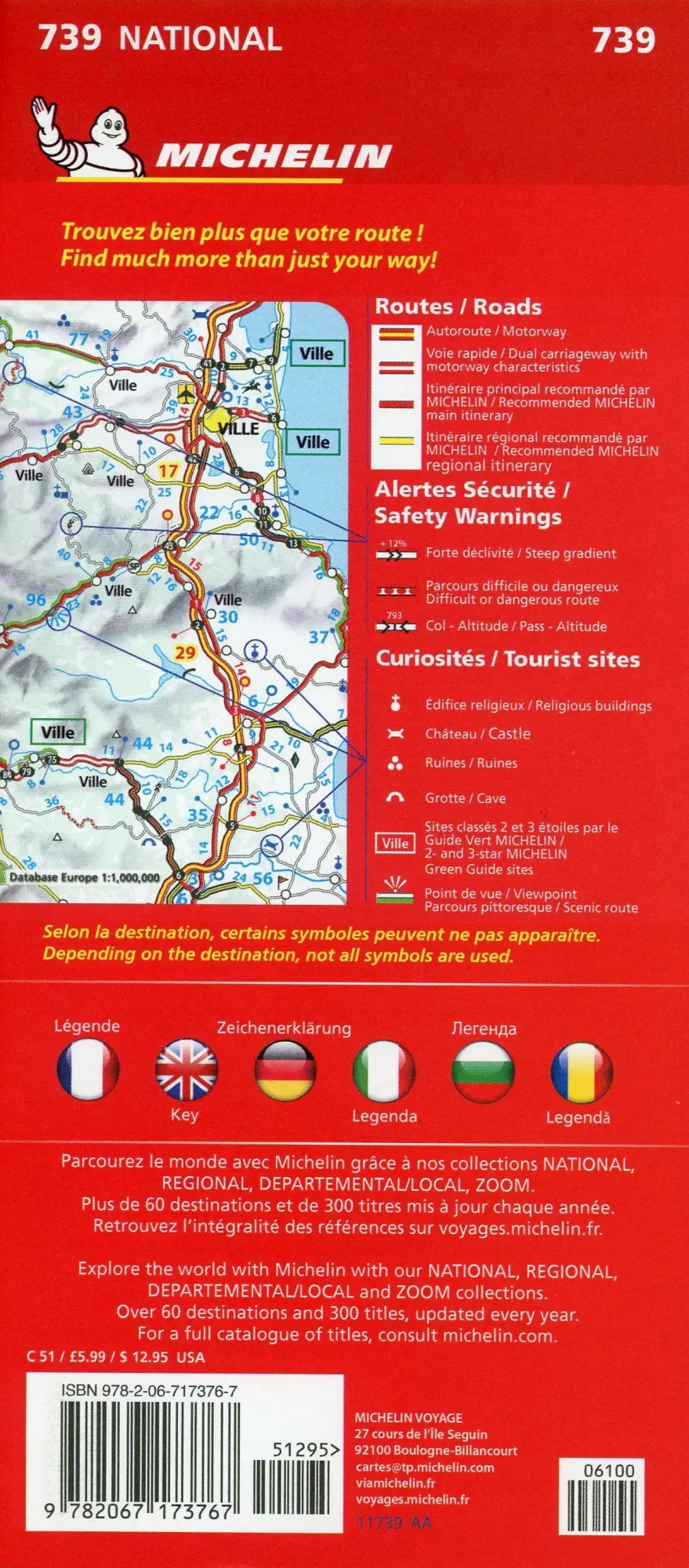Bild: 9782067173767 | Michelin Bulgarien 1:700 000 | Strassen- und Tourismuskarte | Michelin