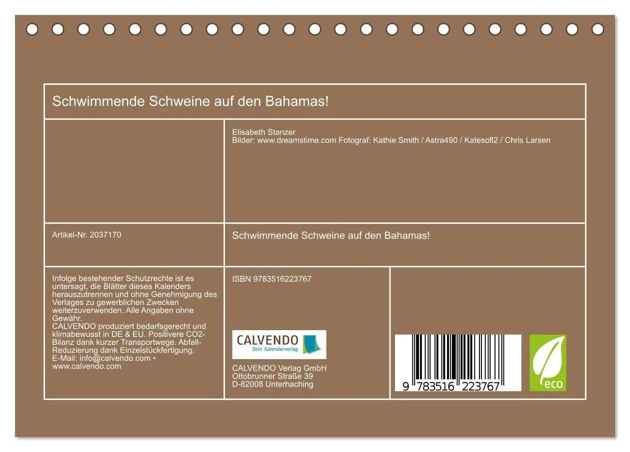 Bild: 9783516223767 | Schwimmende Schweine auf den Bahamas! (Tischkalender 2026 DIN A5...