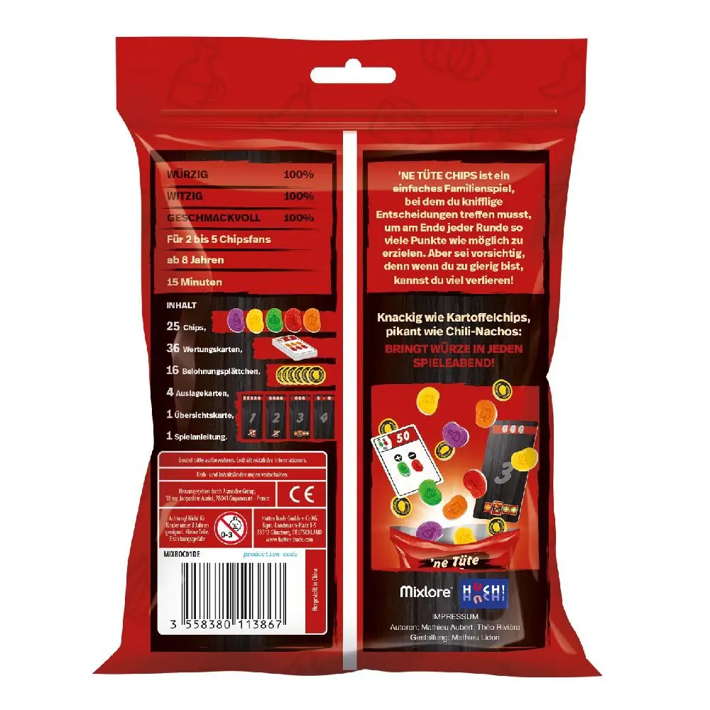 Bild: 3558380113867 | ne Tüte Chips | Matthieu Aubert (u. a.) | Spiel | In Spielekarton