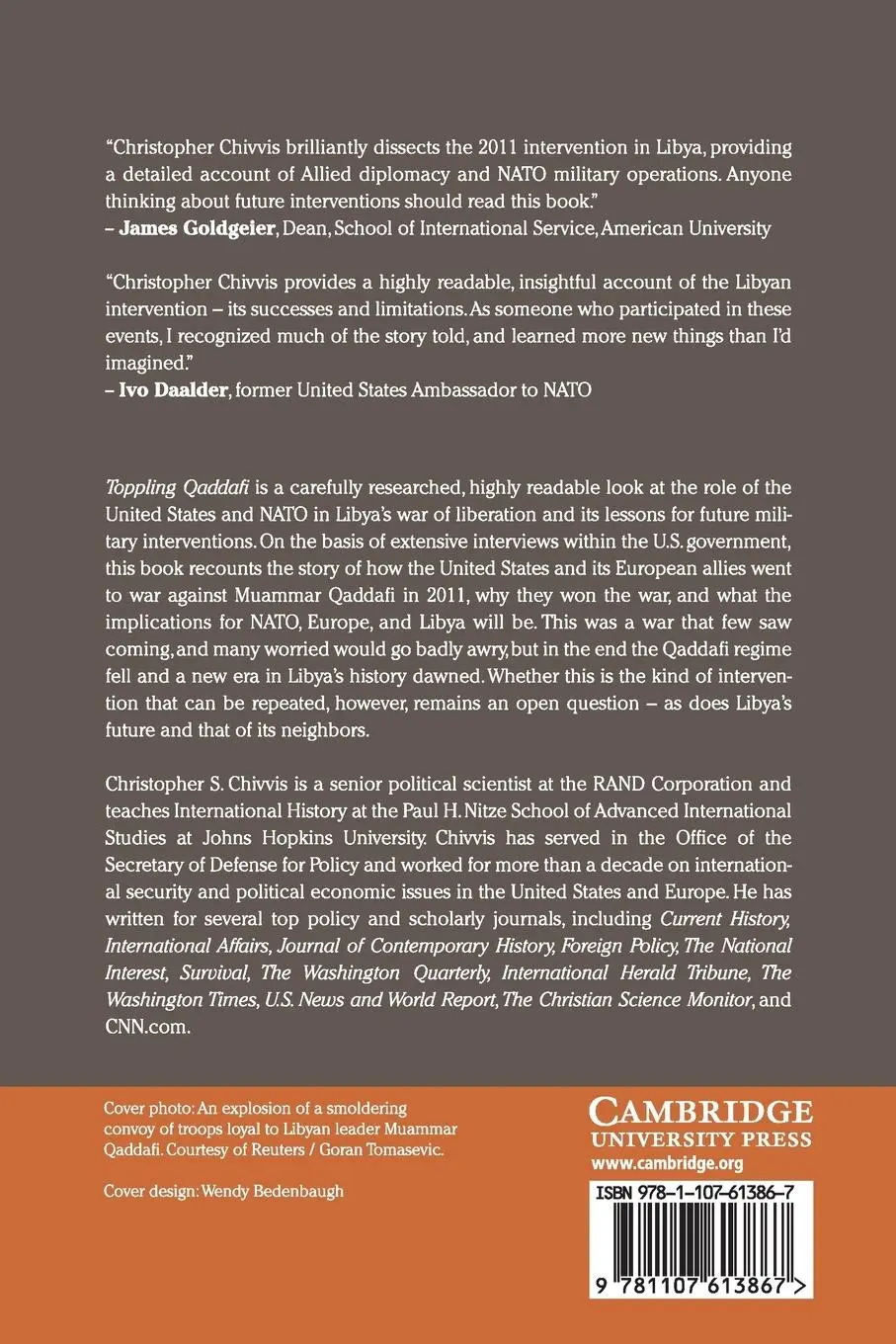 Rückseite: 9781107613867 | Toppling Qaddafi | Christopher S. Chivvis | Taschenbuch | Englisch