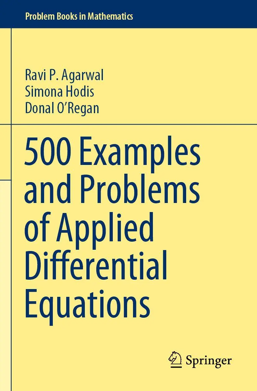 Cover: 9783030263867 | 500 Examples and Problems of Applied Differential Equations | Buch