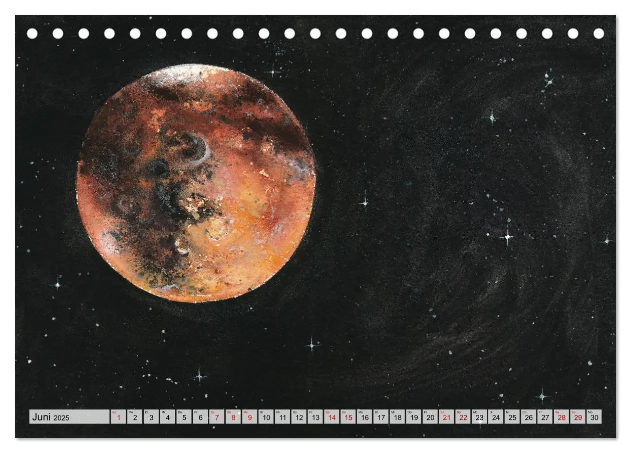Bild: 9783435273867 | Gemaltes Weltall (Tischkalender 2025 DIN A5 quer), CALVENDO...