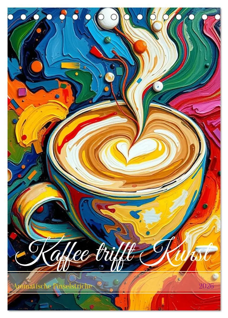 Cover: 9783457293867 | Kaffee trifft Kunst - Aromatische Pinselstriche (Tischkalender 2026...