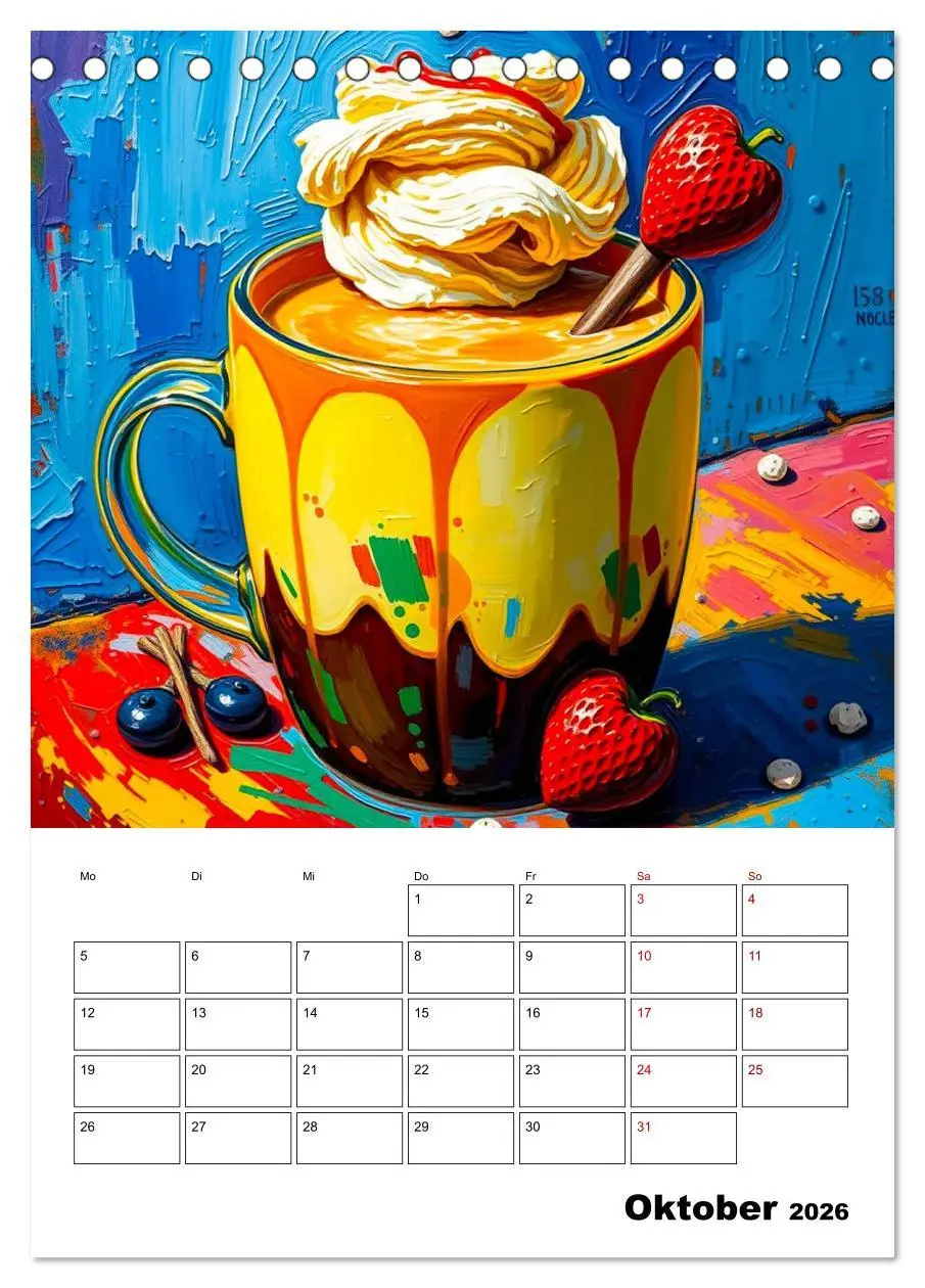 Bild: 9783457293867 | Kaffee trifft Kunst - Aromatische Pinselstriche (Tischkalender 2026...