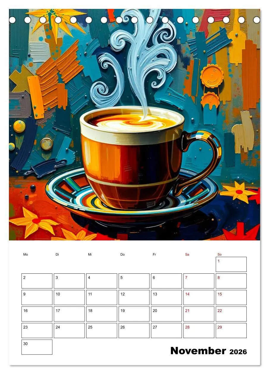 Bild: 9783457293867 | Kaffee trifft Kunst - Aromatische Pinselstriche (Tischkalender 2026...