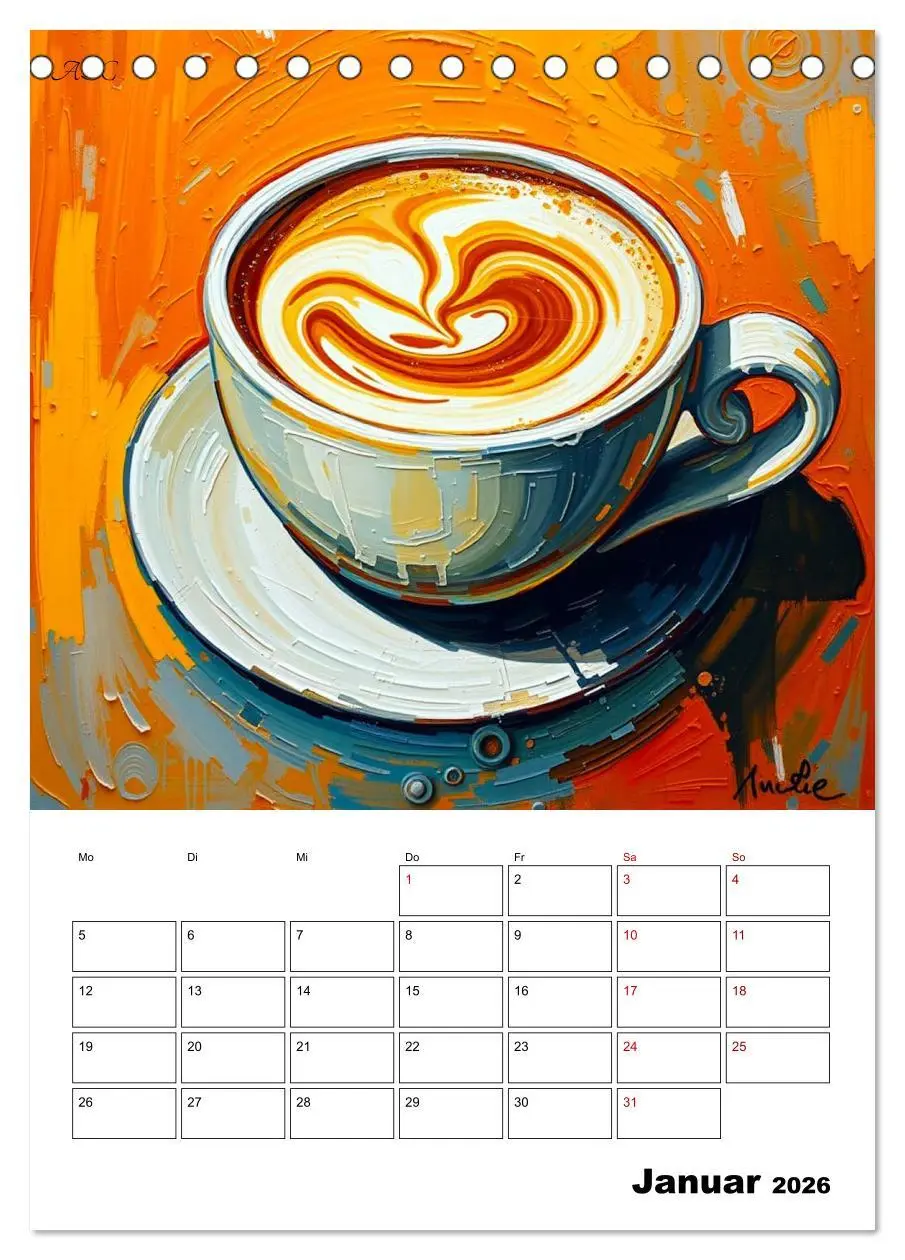 Bild: 9783457293867 | Kaffee trifft Kunst - Aromatische Pinselstriche (Tischkalender 2026...