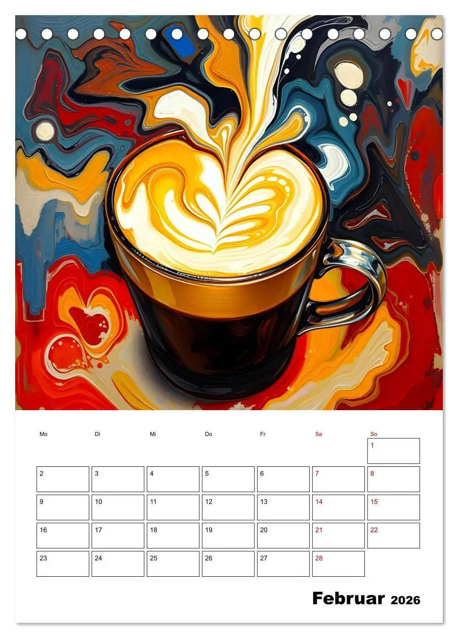 Bild: 9783457293867 | Kaffee trifft Kunst - Aromatische Pinselstriche (Tischkalender 2026...