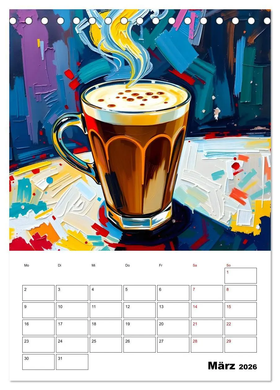 Bild: 9783457293867 | Kaffee trifft Kunst - Aromatische Pinselstriche (Tischkalender 2026...