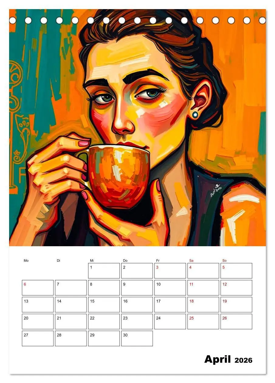 Bild: 9783457293867 | Kaffee trifft Kunst - Aromatische Pinselstriche (Tischkalender 2026...