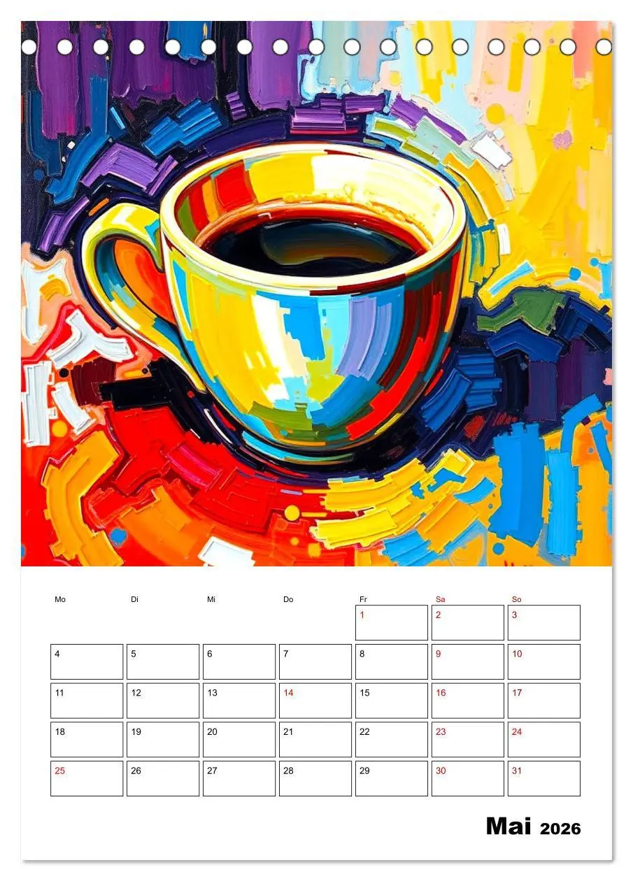 Bild: 9783457293867 | Kaffee trifft Kunst - Aromatische Pinselstriche (Tischkalender 2026...