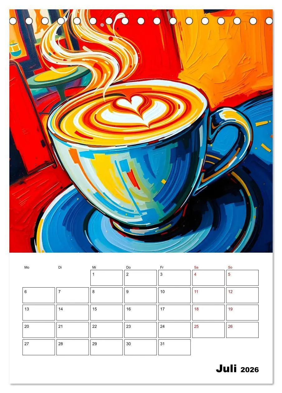 Bild: 9783457293867 | Kaffee trifft Kunst - Aromatische Pinselstriche (Tischkalender 2026...