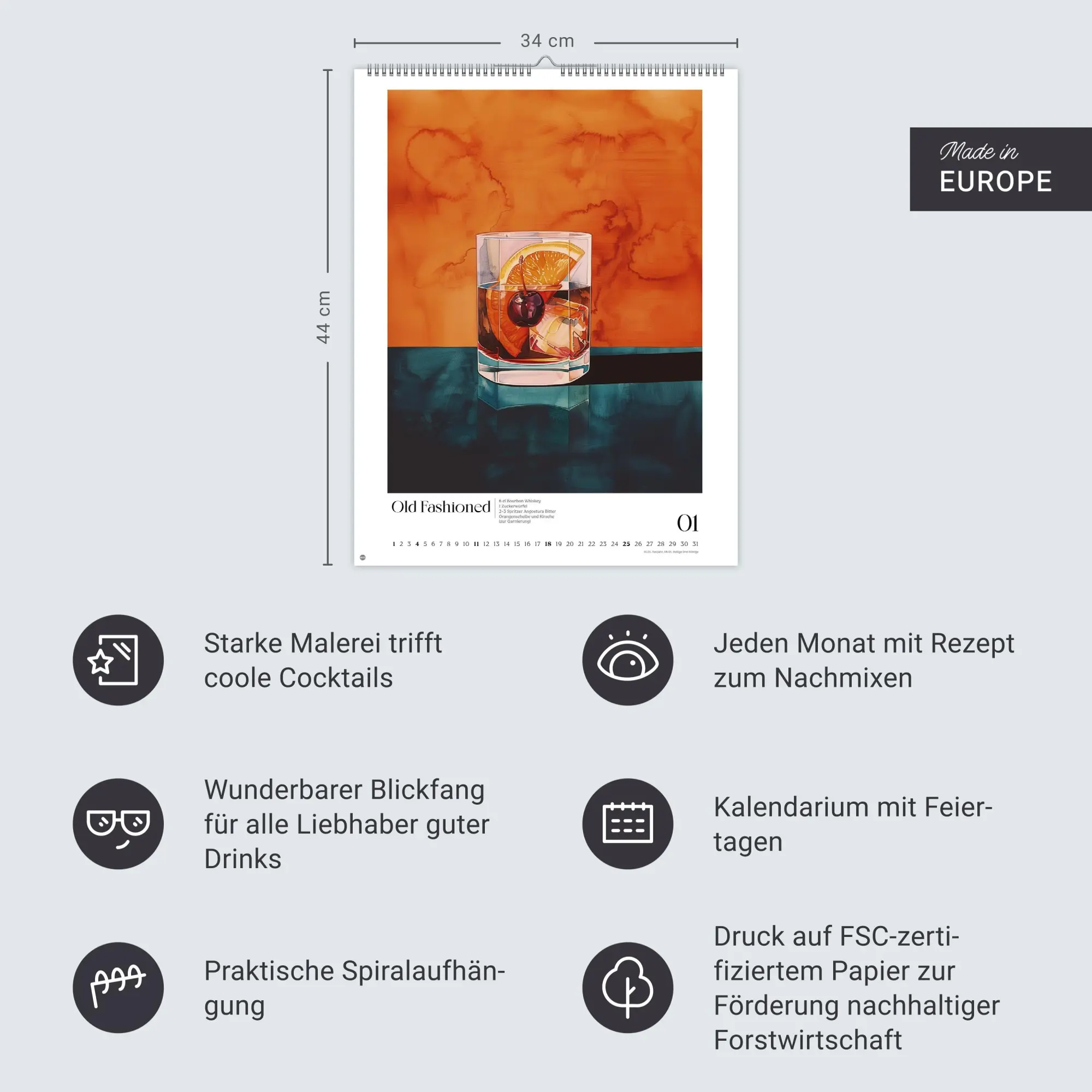 Bild: 9783756413867 | Cocktails Posterkalender 2026 | Yasemin/Haskie, Nader Tural | Kalender