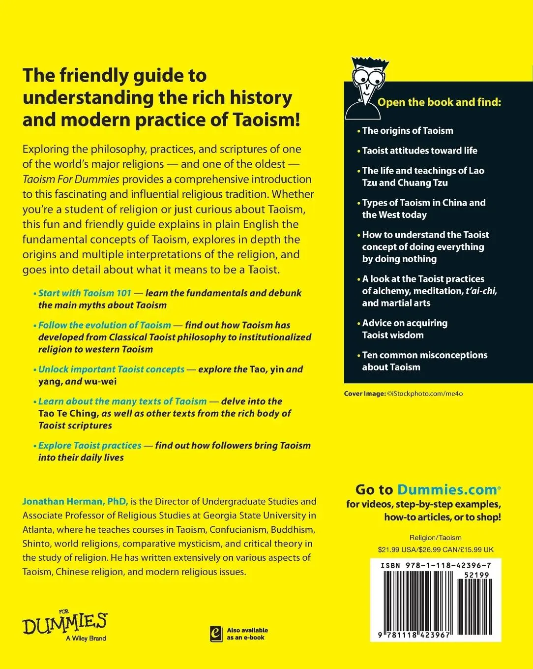 Rückseite: 9781118423967 | Taoism For Dummies | Jonathan Herman | Taschenbuch | 384 S. | Englisch