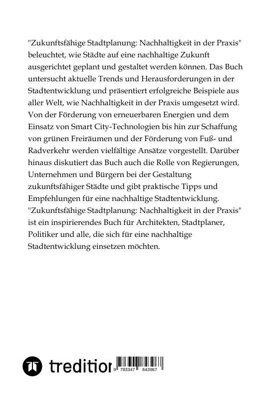 Bild: 9783347843967 | Zukunftsfähige Stadtplanung | Nachhaltigkeit in der Praxis | Jaltas