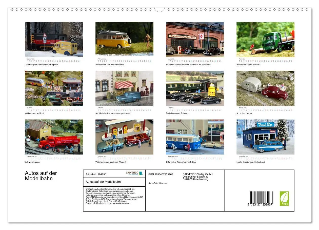 Bild: 9783457353967 | Autos auf der Modellbahn (hochwertiger Premium Wandkalender 2026...