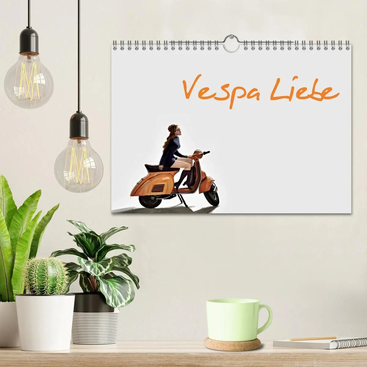 Bild: 9783457593967 | Vespa Liebe (Wandkalender 2026 DIN A4 quer), CALVENDO Monatskalender